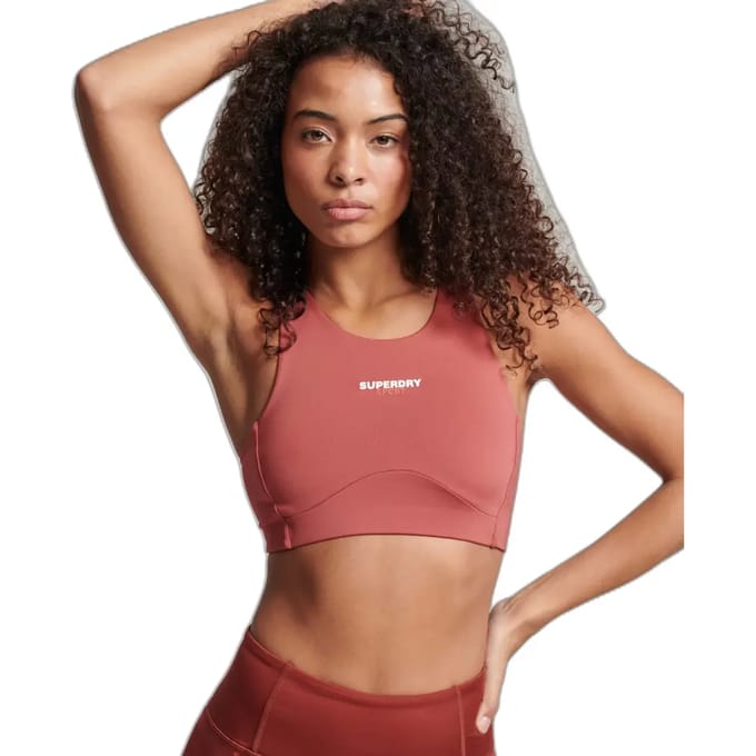 Superdry Core Active Sportbeha Bruin L Vrouw