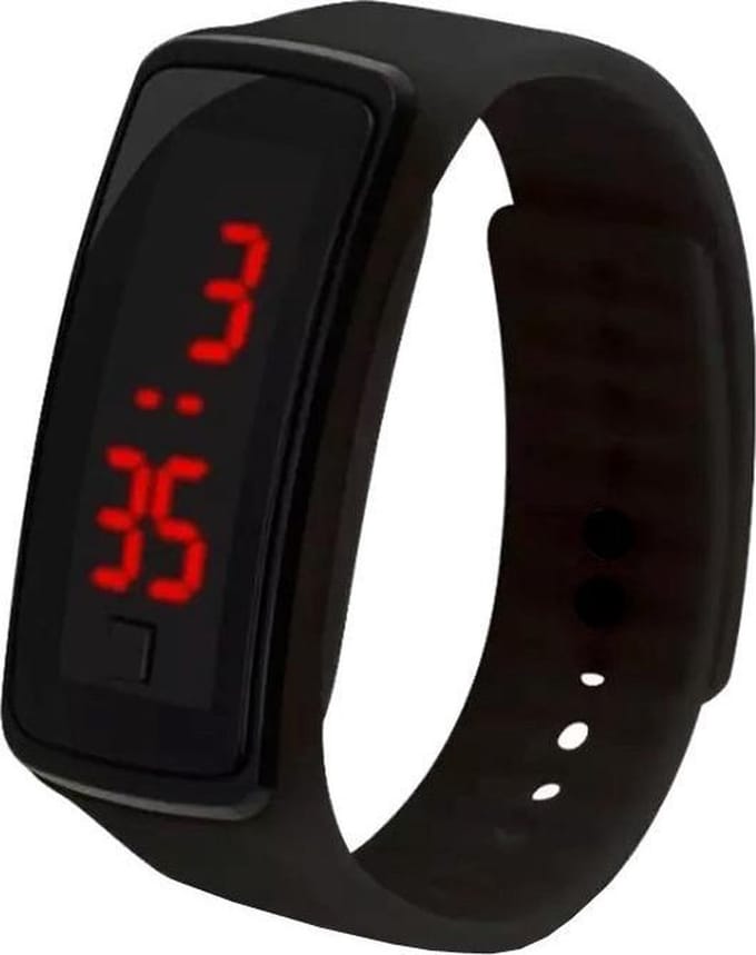 Fako Bijoux® - Kinderhorloge - LED Digital - Zwart