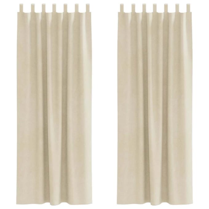 vidaXL - Gordijnen - 2 - st - Crèmekleurig - 140 - x - 260 - cm - fluweel