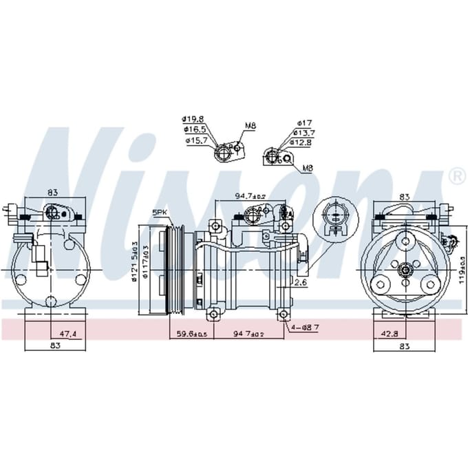 Compressor airconditioning NISSENS 890688