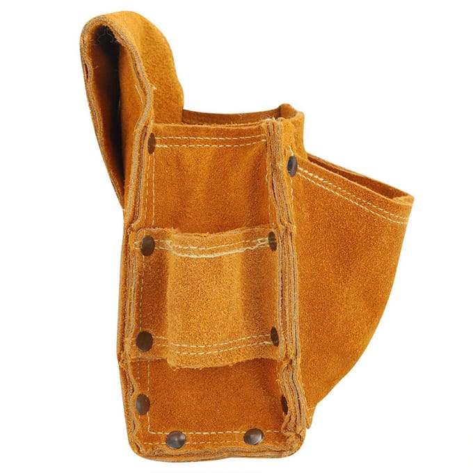 Gereedschapsheuptas Multifunctioneel Draagbaar Verdikt Rundleer Hardware Gereedschapsopbergkit orange