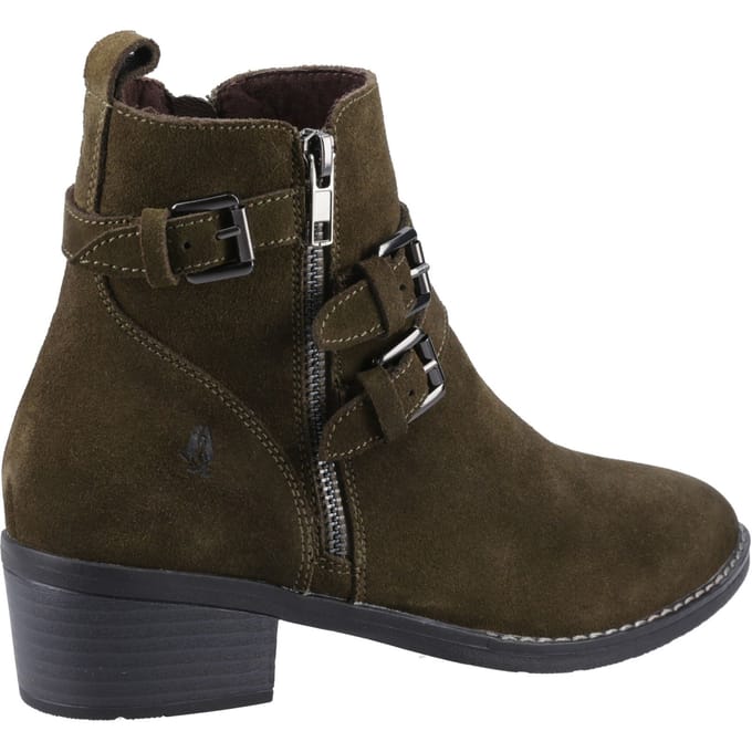 Hush Puppies Jenna Leren Dames Laarzen Khaki