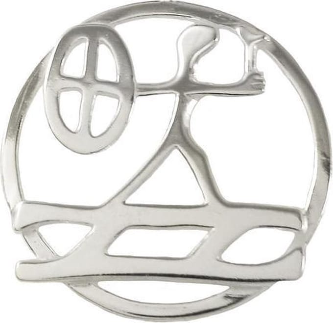 AuBor ®. Broche. Zilver. De Sjamaan. Zilveren broche