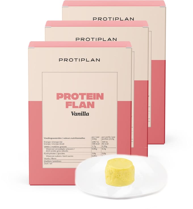 Protiplan - Vanille Flan - 3 stuks - 3 x 7 x 23,5 g - Koolhydraatarm dessert