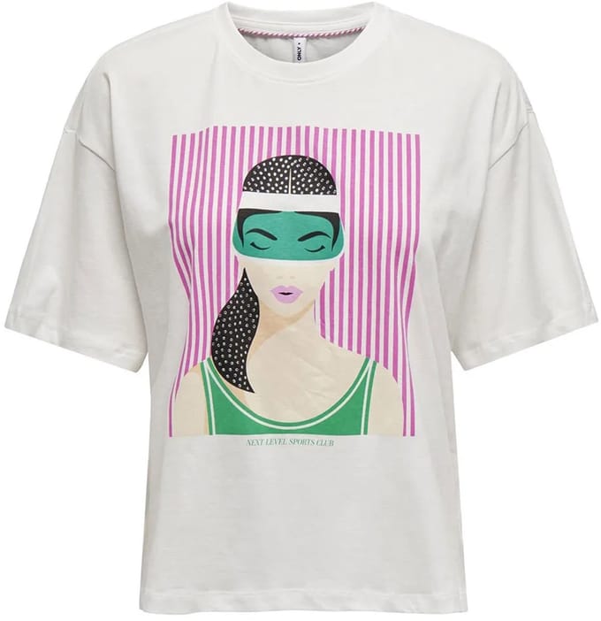 Only Wendie Life T-shirt Met Korte Mouwen Wit S Vrouw