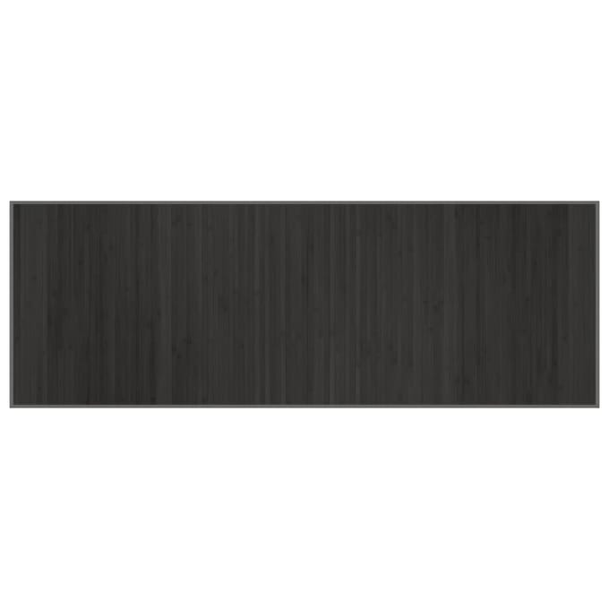 vidaXL - Vloerkleed - rechthoekig - 70x200 - cm - bamboe - grijs