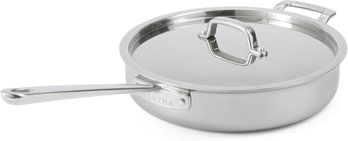Ronde RVS Koekenpan met Deksel - 3.5 Quart
