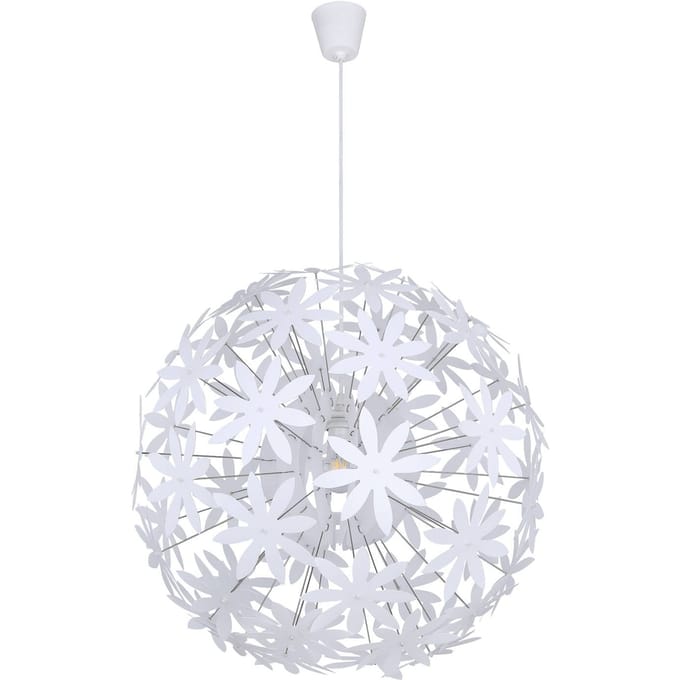 Globo - hanglamp - Stella - wit - kunststof - Ø 60cm - E27 - 15024