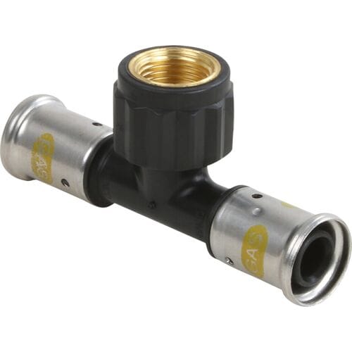 Henco gas pers T-stuk schroefbus 20x1/2"x20mm
