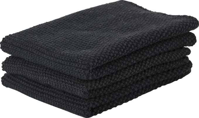 Zone Denmark Lappen 27 x 27 cm 3 stuks Black