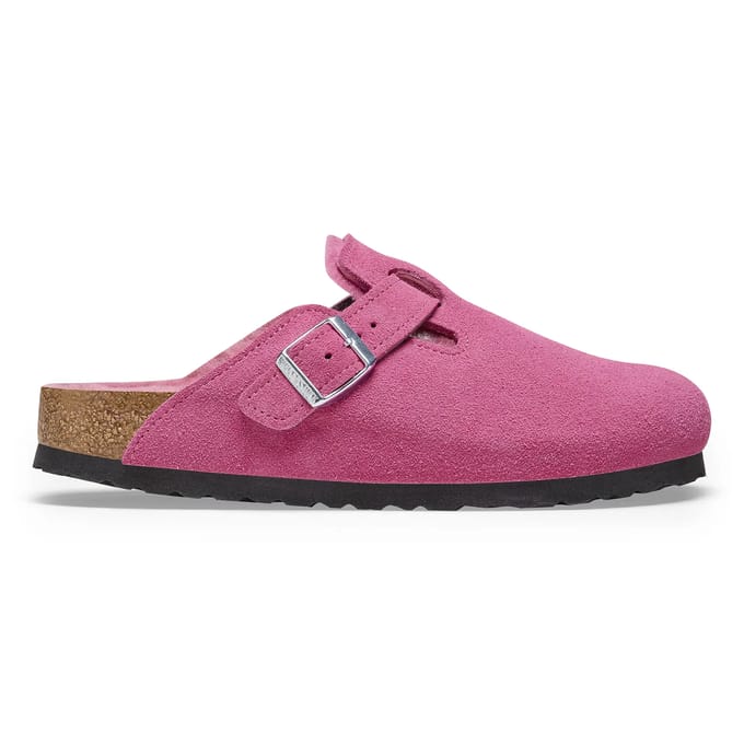 Leren damesklompen Birkenstock Boston Suede/ Shearling