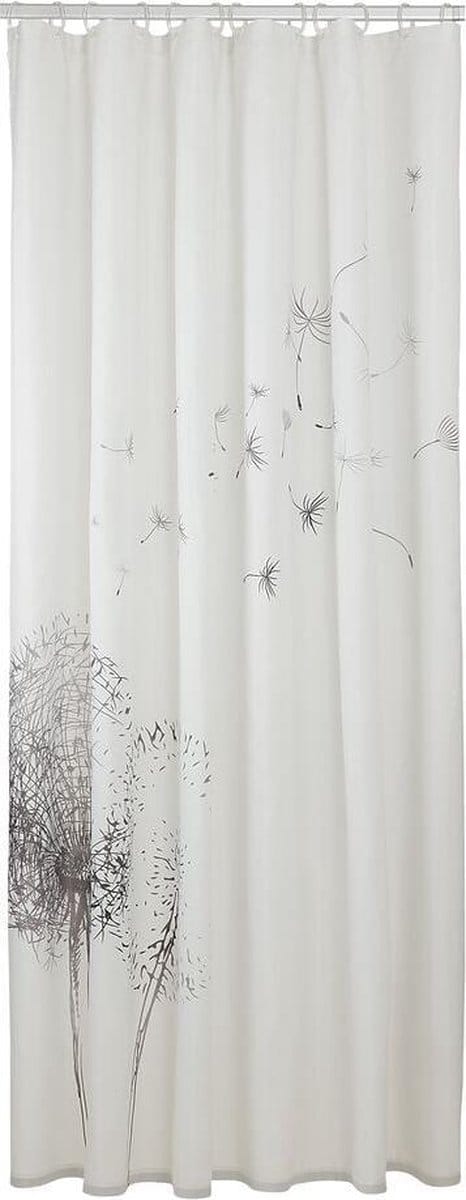 Sealskin Flow Douchegordijn 180x200 cm - Polyester - Zwart / Wit