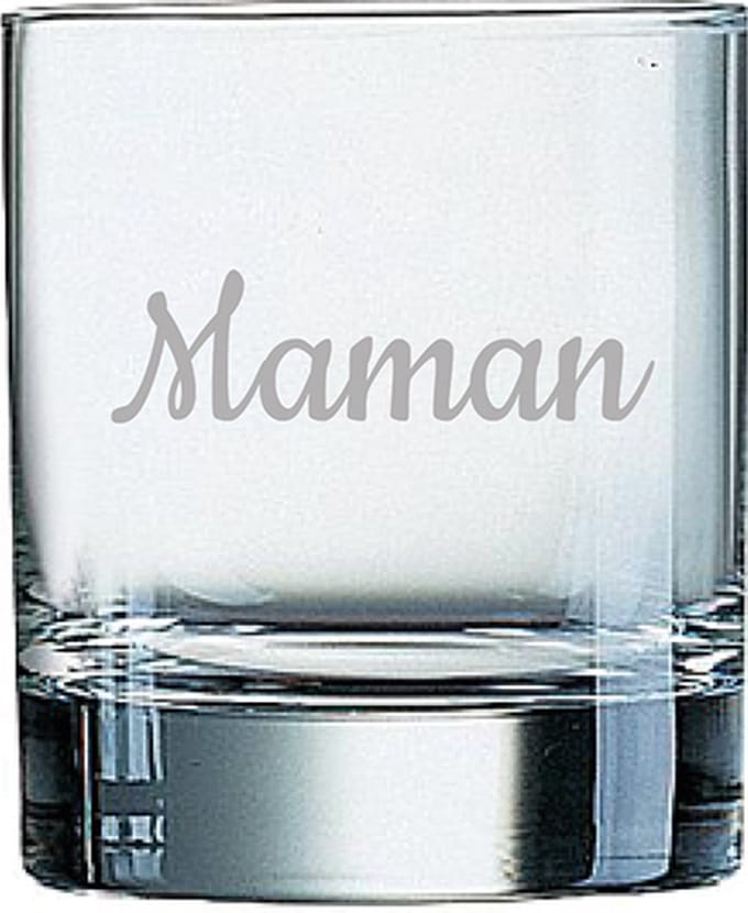 Whiskeyglas gegraveerd - 20cl - Maman