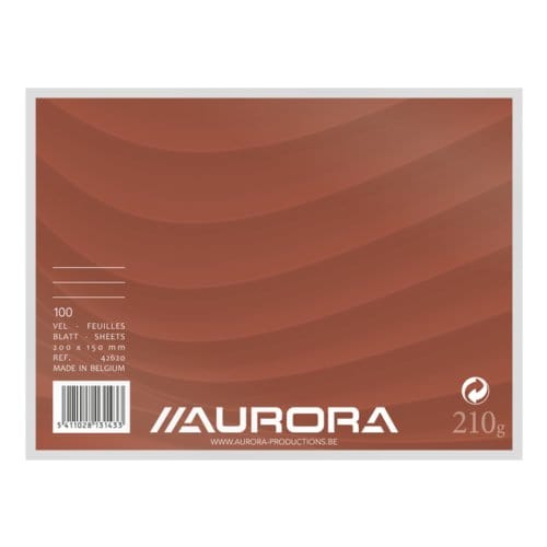 Systeemkaart Aurora 200x150mm lijn met rode koplijn 210gr wit 100 vel