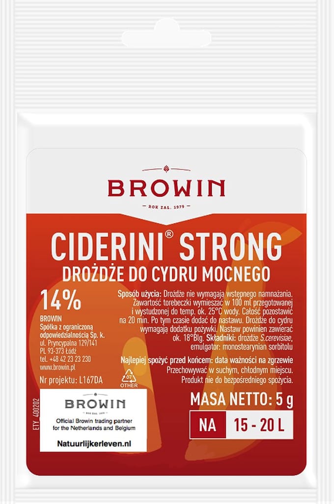 Browin Ciderini Strong - Cider Gist - 5g - Voor Sterke Appelcider