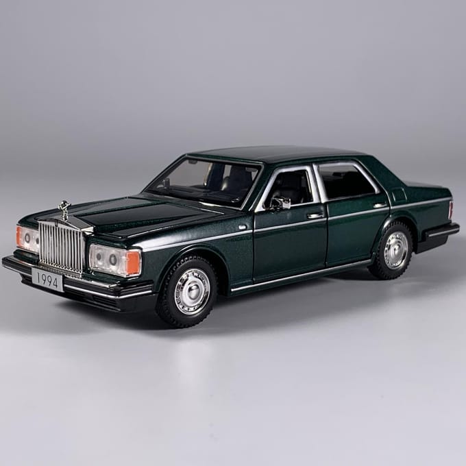 1:32 1994 Rolls Royce Silver Spur Limousine Legering Metaal Diecast Modelauto Geluid En Licht Pull Back Collectie Hobby Decoraties