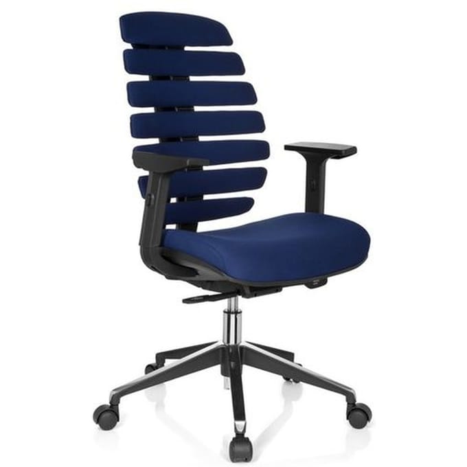 hjh office Ergo Line II - Bureaustoel - Stof - Blauw