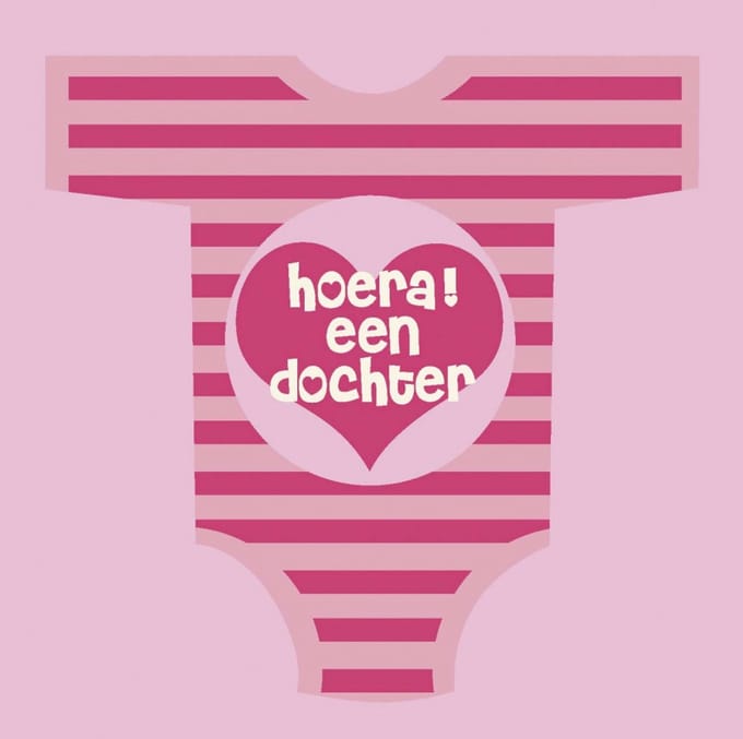 Haza Original Servetten 'hoera Een Dochter' 33 X 33 Cm 20 Stuks