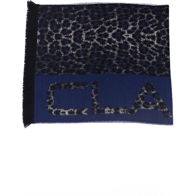 Cavalli Class Heren Blauwe Wol Sjaal