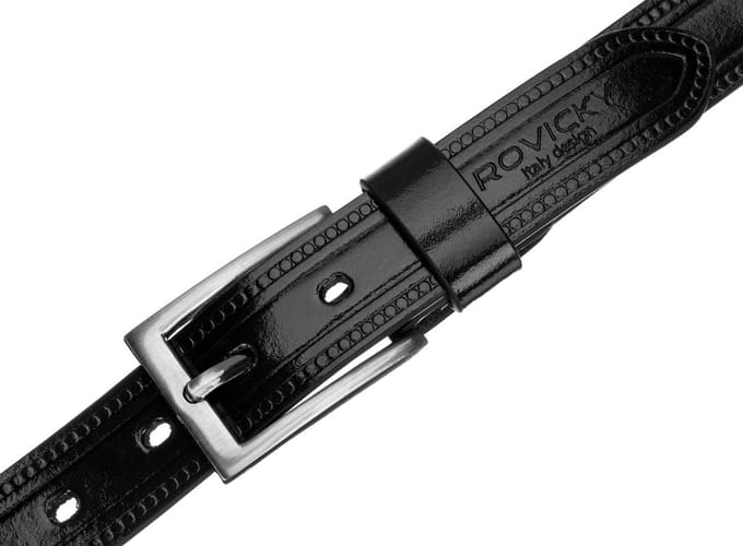 M LEDEREN RIEM WAS PLW-R-7 90 ZWART