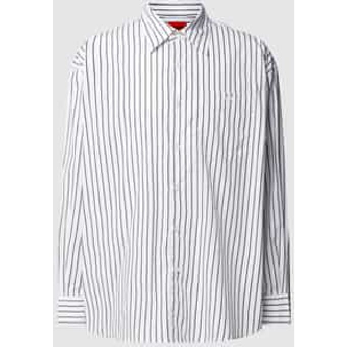 Relaxed fit vrijetijdsoverhemd met streepmotief, model 'Emaio'