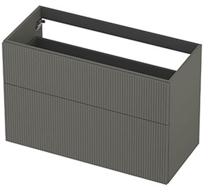 INK - Onderkast 2L A-sym Gelakt Gefr. Front - 1000x450x650 Mm - Mat Beton Groen