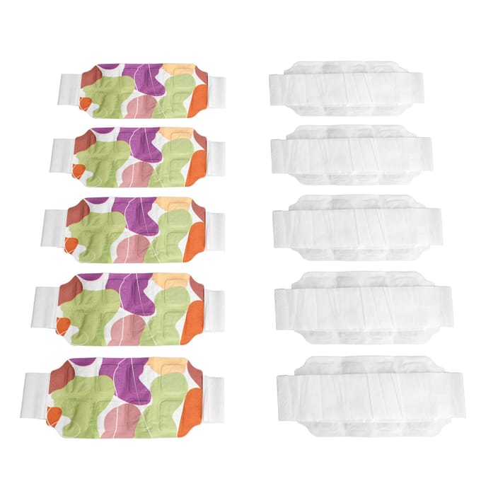 10 stuks Stoom Heet Kompres Pleisters Decompressie Langdurig Vermindert Spierpijn Zelfverwarmend Taille beige