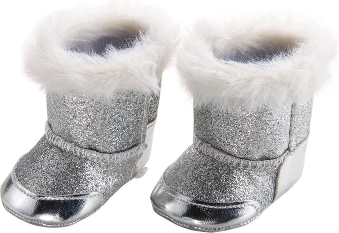 Heless Poppenschoenen Laarzen 38-45 Cm Meisjes Polyester Zilver