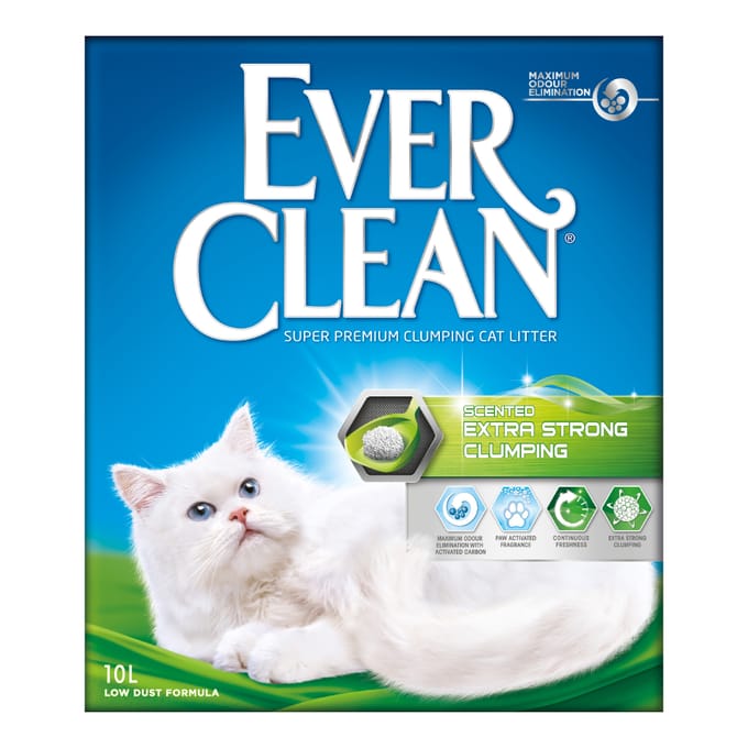 2x10l Ever Clean® Extra Strong Kattenbakvulling Frisse Geur Kat