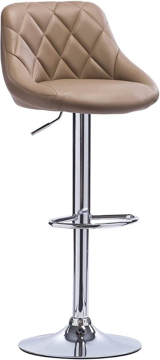 Bolt Edge Designer Barkruk - Beige - Ergonomisch - Verstelbaar - Zithoogte 60-82cm - Set van 1