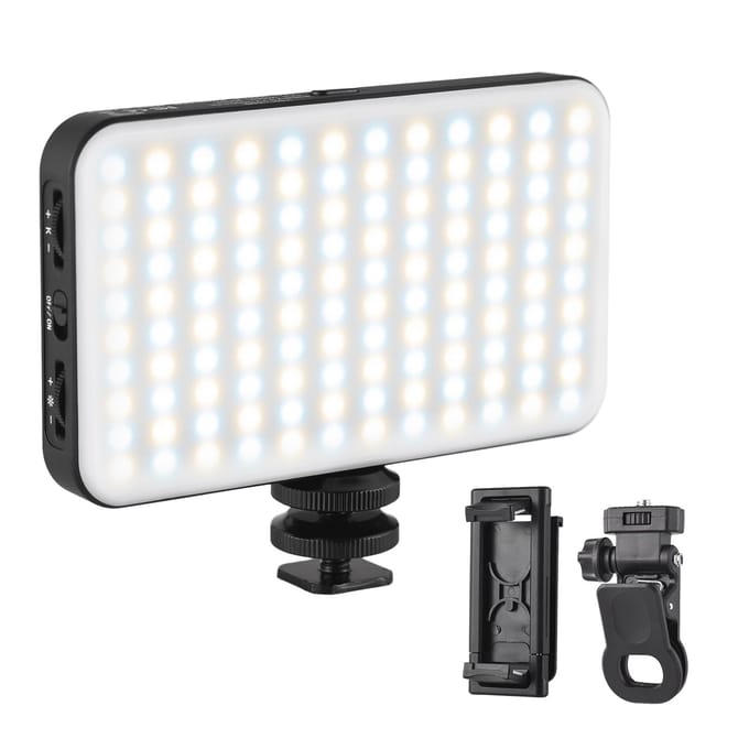 Zaklamp LED Videolamp LED Invullicht Videoconferentielicht 2500K-9000K Dimbaar Ingebouwde 3000mAh zwart