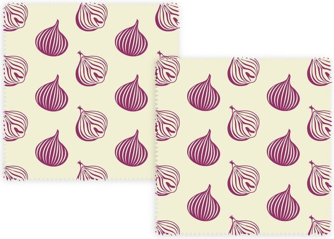 Bee's Wax Ui Wrap - Katoen/Wax - Set van 2 Stuks - Geel/Paars