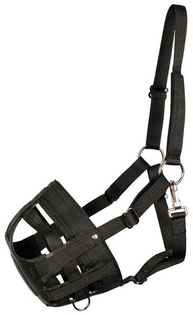 Harry's Horse - Grazing muzzle Air - Graasmasker - Zwart - Maat L
