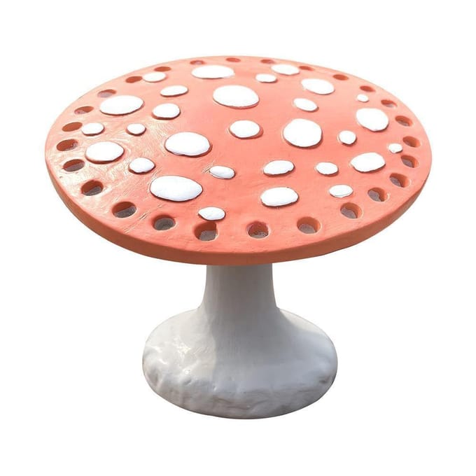 Support de rangement de boucles d'oreilles en forme de champignon, présentoir pour bureau, support de boucles d'oreilles en résine, décoration de la maison rouge