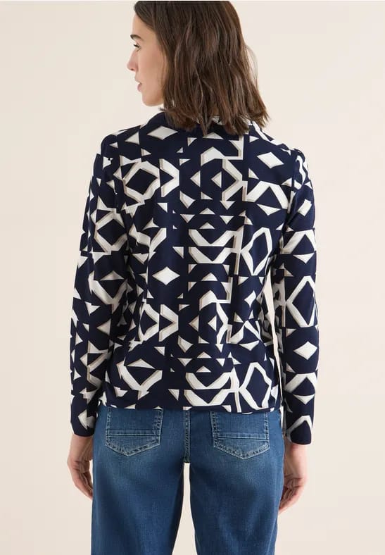 Shirt met print in tunieklook