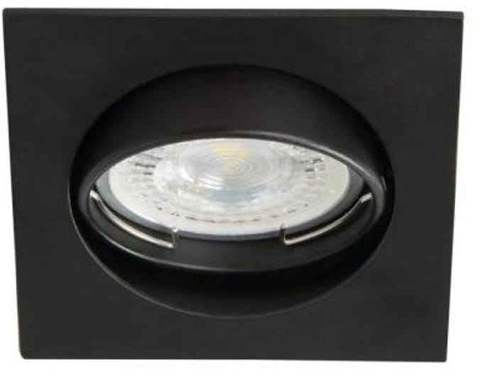 Zwart armatuur | Kanlux | Kantelbaar | Vierkant | GU10