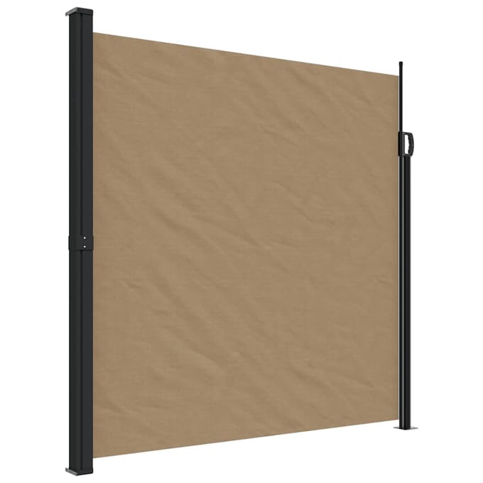 vidaXL - Windscherm - uittrekbaar - 200x500 - cm - taupe
