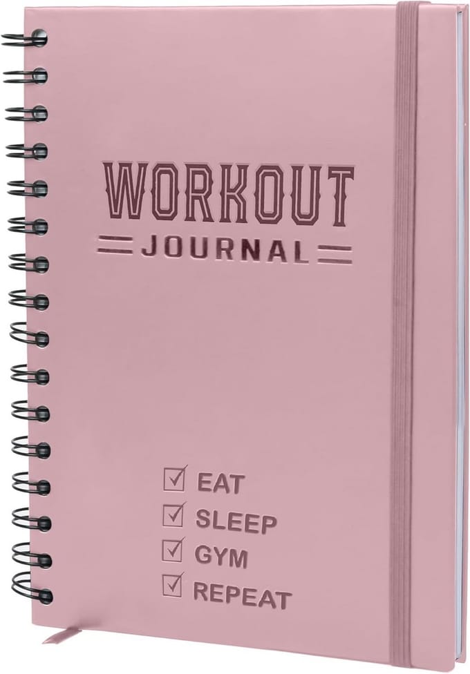 Fitness Journal - Workout Planner - Gezondheid Verbeteren - Duurzaam Ontwerp - A5 Formaat - Roze
