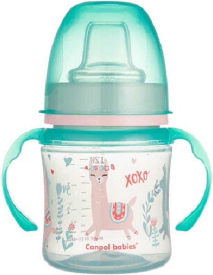 Canpol Babies | EasyStart | Siliconen Trainingsbeker | 120ml | PP | EXOTISCHE DIEREN | 6m+ Groen