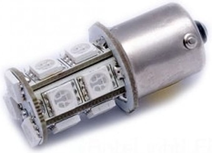 BA15S LED 13-SMD ROOD 5050 - 24V LED lamp