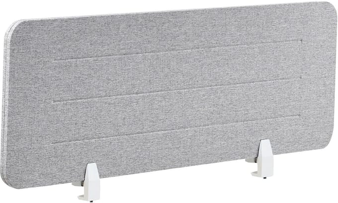 BELIANI ZIGGY - Bureauscherm - Lichtgrijs - 120 x 40 cm - Polyester