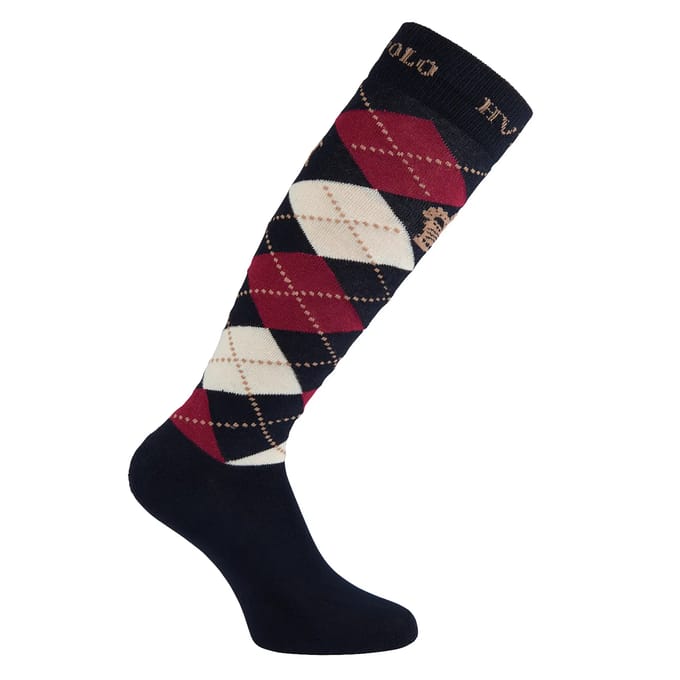 Hv Polo Sokken Hv Polo Argyle Donkerblauw-paars