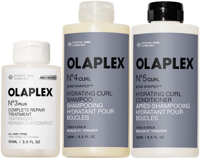 Olaplex Curl Bond Shaper Hydrating Curl Transformation Routine No.3Plus + No.4 + No.5