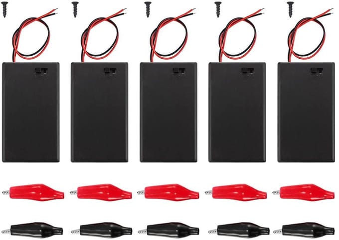 Batterijhouder AAA met Schakelaar - Batterijbox 3xAAA - DIY Projecten - Met Aan/Uit Schakelaar - 3x AAA - Zwart