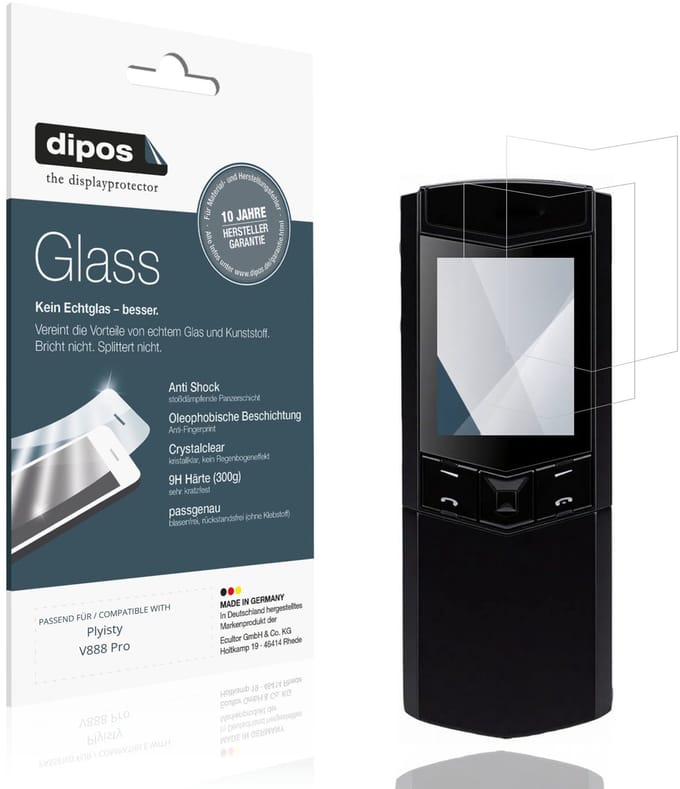 dipos – 2x Pantserfolie geschikt voor Plyisty V888 Pro | 9H Screenprotector