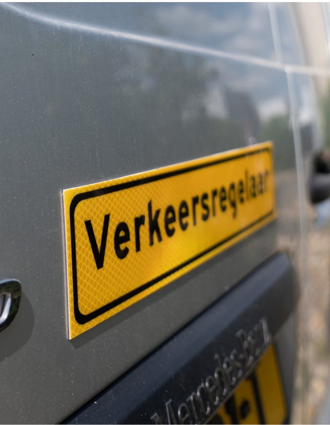 Verkeersregelaar reflecterende magneetsticker