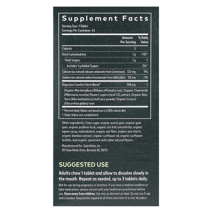 Reflux Verlichting, Kauwtabletten 45 Tabletten