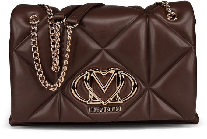 Love Moschino Embossed Schoudertas 28 cm - Dames - chocolate
