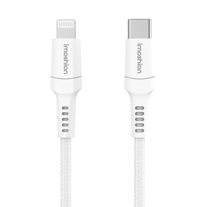 imoshion Kabel - Geschikt voor Lightning naar USB C - 0,5 meter - Oplader Kabel geschikt voor iPhone 11/12/13/14 - Wit