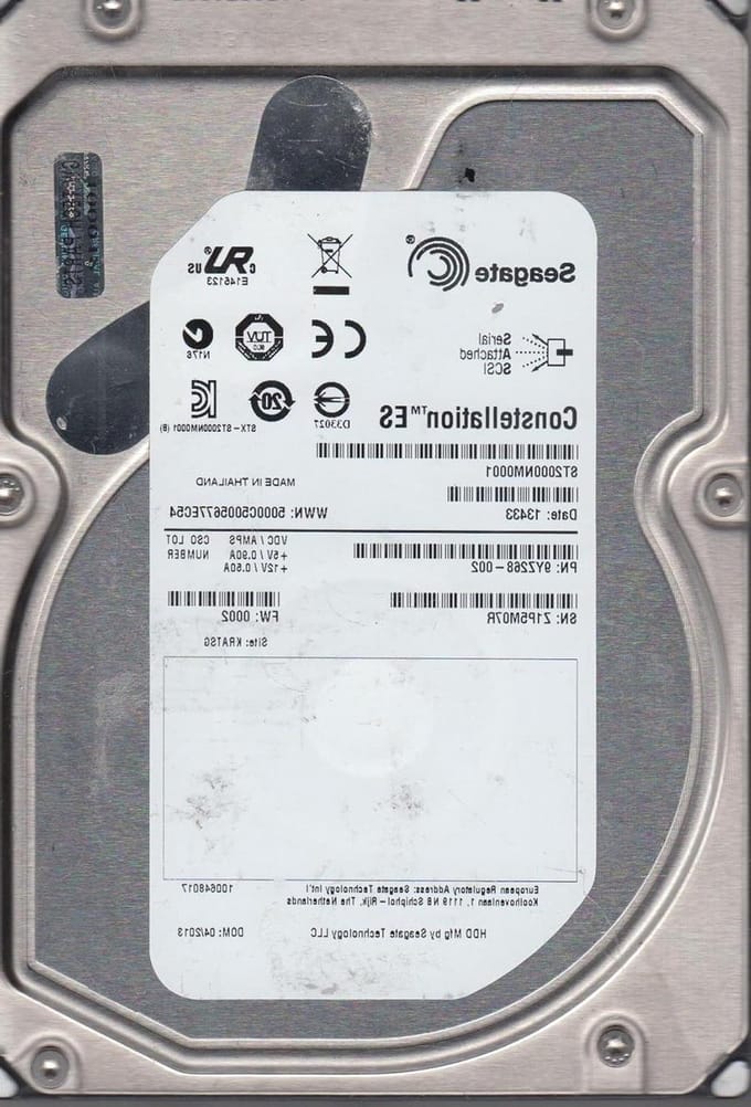 Interne Harde Schijf - HDD Opslag - Server Opslag - SAS Interface - 2 TB - Zilver